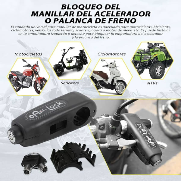 CANDADO PARA MOTO CAPS LOCK